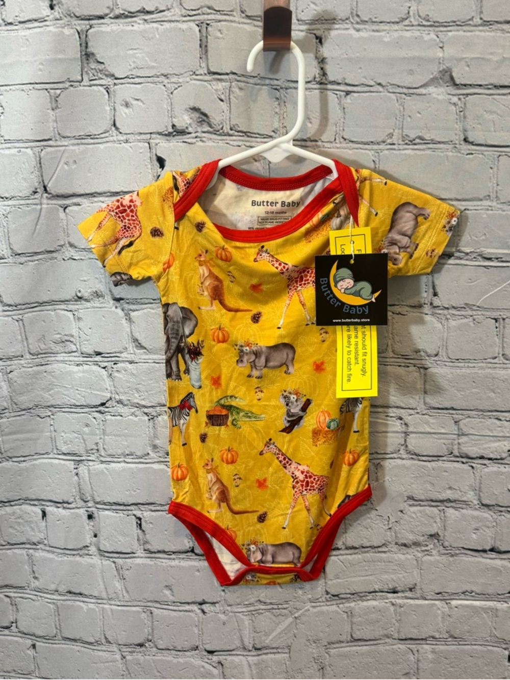 Butter Baby Fall Animal Pattern Bamboo Bodysuit